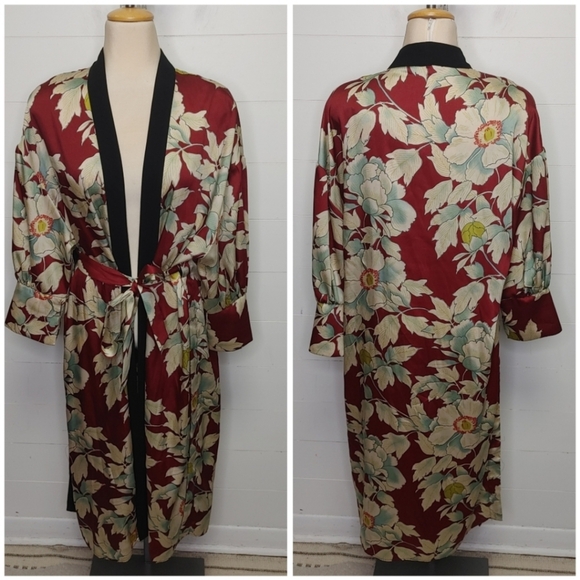 Zara blogger favourite floral red kimono size M - Picture 5 of 16